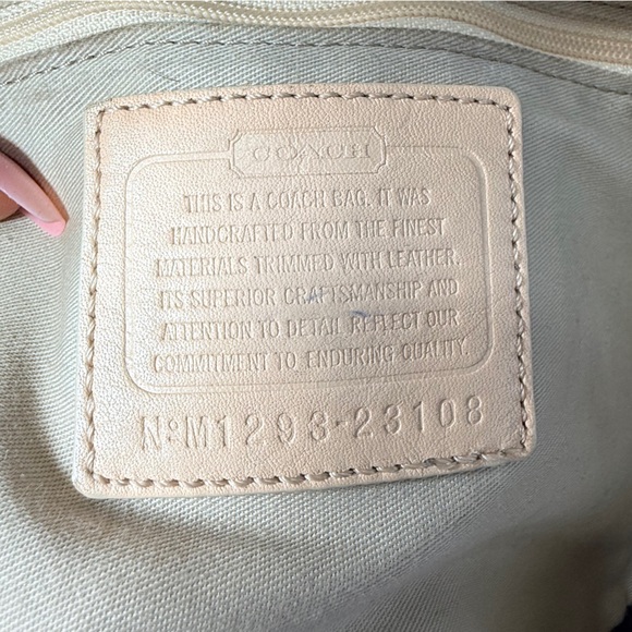 Coach Legacy Weekend Ticking Stripe PVC Zip Top Tote - Picture 14 of 15